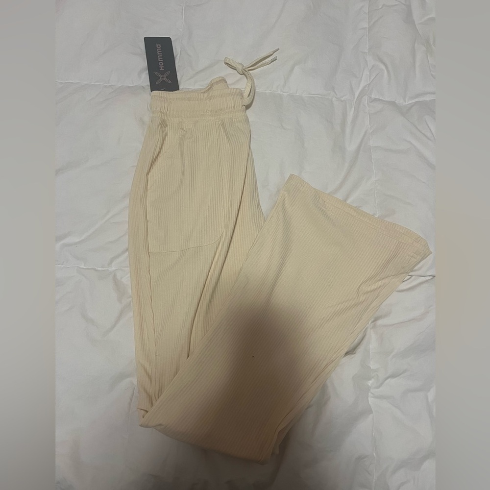 Almond flare pants size small